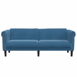 VidaXL 372593 canapé 3 siège(s) Bleu - Vue supplémentaire 4