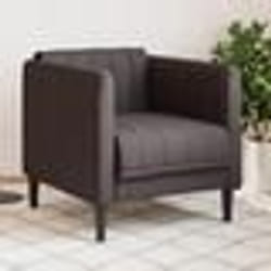vidaXL Fauteuil marron foncé tissu