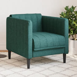 Vidaxl - Fauteuil vert foncé tissu