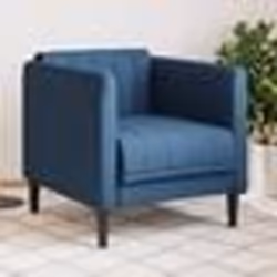 vidaXL Fauteuil bleu tissu