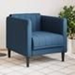 vidaXL Fauteuil bleu tissu