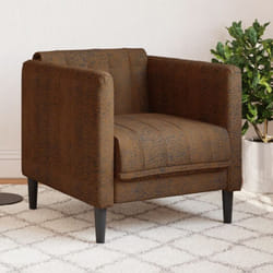 Vidaxl - Fauteuil marron similicuir daim