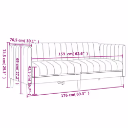 VidaXL 372605 canapé 2 siège(s) Gris - Vue supplémentaire 8