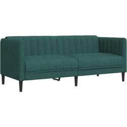 Canapé 2 places vert foncé tissu Vidaxl