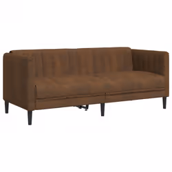 VidaXL 372612, Marron, 2 siège(s), mousse, Simili-cuir, Polywood, Bois, 1760 mm, 765 mm