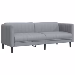 VidaXL 372613, Gris, 3 siège(s), mousse, Polyester, Polywood, Bois, 1930 mm, 765 mm