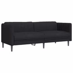 VidaXL 372615, Noir, 3 siège(s), mousse, Polyester, Polywood, Bois, 1930 mm, 765 mm