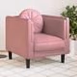 vidaXL Fauteuil avec coussin rose velours