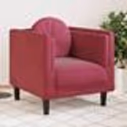 vidaXL Fauteuil avec coussin rouge bordeaux velours