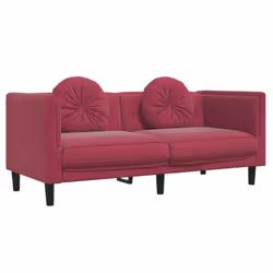 VidaXL 372636, Rouge, 2 siège(s), Polyester, Polywood, Bois, 1735 mm, 770 mm, 700 mm