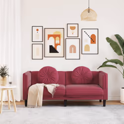 VidaXL 372636 canapé 2 siège(s) Rouge