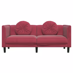VidaXL 372636 canapé 2 siège(s) Rouge - Vue supplémentaire 4