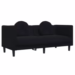 VidaXL 372637, Noir, 2 siège(s), Polyester, Polywood, Bois, 1735 mm, 770 mm, 700 mm