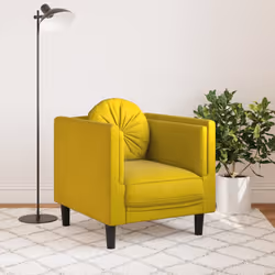 VidaXL 372638 canapé 2 siège(s) Jaune