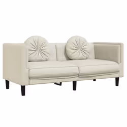 VidaXL 372639, Crème, 2 siège(s), Polyester, Polywood, Bois, 1735 mm, 770 mm, 700 mm