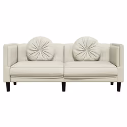 VidaXL 372639 canapé 2 siège(s) Crème - Vue supplémentaire 4