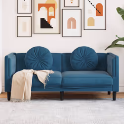 VidaXL 372640 canapé 2 siège(s) Bleu