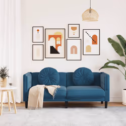 VidaXL 372640 canapé 2 siège(s) Bleu