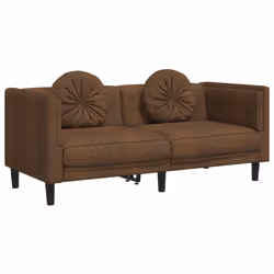 VidaXL 372641, Marron, 2 siège(s), Simili-cuir, Polywood, Bois, 1735 mm, 770 mm, 700 mm