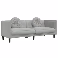 VidaXL 372642, Gris, 3 siège(s), Polyester, Polywood, Bois, 1935 mm, 770 mm, 700 mm