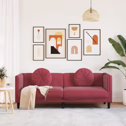 VidaXL 372646 canapé 3 siège(s) Rouge