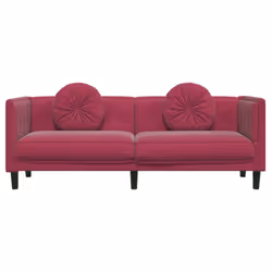 VidaXL 372646 canapé 3 siège(s) Rouge - Vue supplémentaire 4