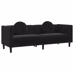 VidaXL 372647, Noir, 3 siège(s), Polyester, Polywood, Bois, 1935 mm, 770 mm, 700 mm