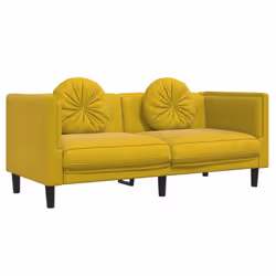 VidaXL 372648, Jaune, 3 siège(s), Polyester, Polywood, Bois, 1935 mm, 770 mm, 700 mm