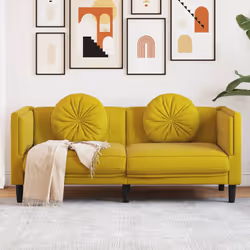 VidaXL 372648 canapé 3 siège(s) Jaune - Vue supplémentaire 2