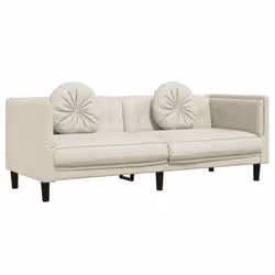 VidaXL 372649, Crème, 3 siège(s), Polyester, Polywood, Bois, 1935 mm, 770 mm, 700 mm