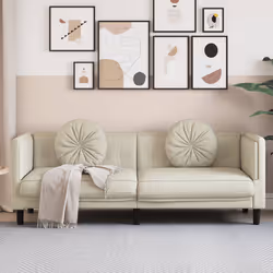 VidaXL 372649 canapé 3 siège(s) Crème