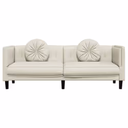 VidaXL 372649 canapé 3 siège(s) Crème - Vue supplémentaire 4