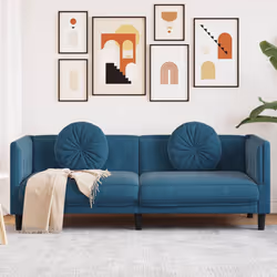 VidaXL 372650 canapé 3 siège(s) Bleu
