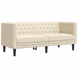 VidaXL 372660, Crème, 2 siège(s), mousse, Simili-cuir, Polywood, Bois, 1740 mm, 745 mm
