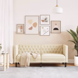 VidaXL 372660 canapé 2 siège(s) Crème