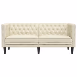 VidaXL 372660 canapé 2 siège(s) Crème - Vue supplémentaire 4