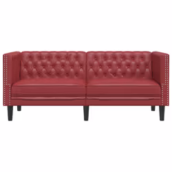 VidaXL 372663 canapé 2 siège(s) Rouge - Vue supplémentaire 4