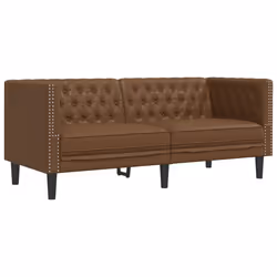 VidaXL 372665, Marron, 2 siège(s), mousse, Simili-cuir, Polywood, Bois, 1740 mm, 745 mm