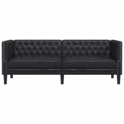 VidaXL 372666 canapé 3 siège(s) Noir - Vue supplémentaire 4