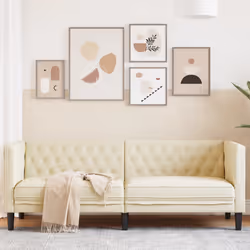 VidaXL 372667 canapé 3 siège(s) Crème