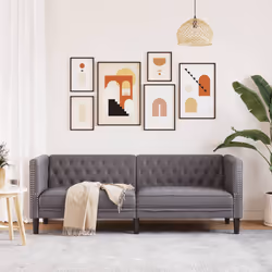 VidaXL 372669 canapé 3 siège(s) Gris - Vue supplémentaire 3