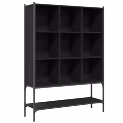 VidaXL 3214329, Noir, Acier, Bois, 1020 mm, 300 mm, 1415 mm