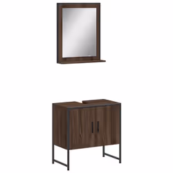 VidaXL 3214338, Marron, Bois, Acier, 600 mm, 330 mm, 600 mm, 2 pièce(s)
