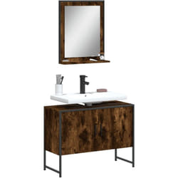 Vidaxl - Ensemble d'armoires de salle de bain 2 pcs chêne fumé
