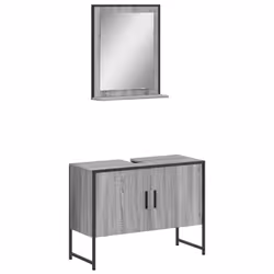 VidaXL 3214342, Gris, Chêne, Bois, Acier, 500 mm, 120 mm, 600 mm, 2 pièce(s)
