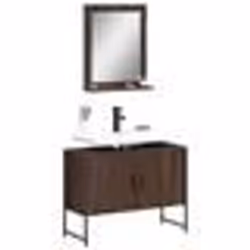 vidaXL Ensemble d'armoires de salle de bain 2 pcs chêne marron