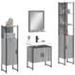 vidaXL Ensemble d'armoires de salle de bain 4 pcs sonoma gris