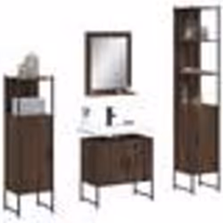 vidaXL Ensemble d'armoires de salle de bain 4 pcs chêne marron