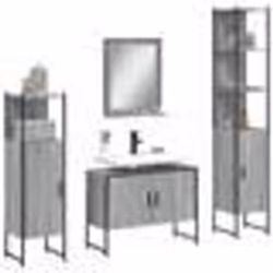 vidaXL Ensemble d'armoires de salle de bain 4 pcs sonoma gris