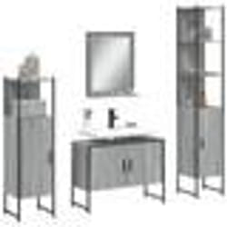 vidaXL Ensemble d'armoires de salle de bain 4 pcs sonoma gris